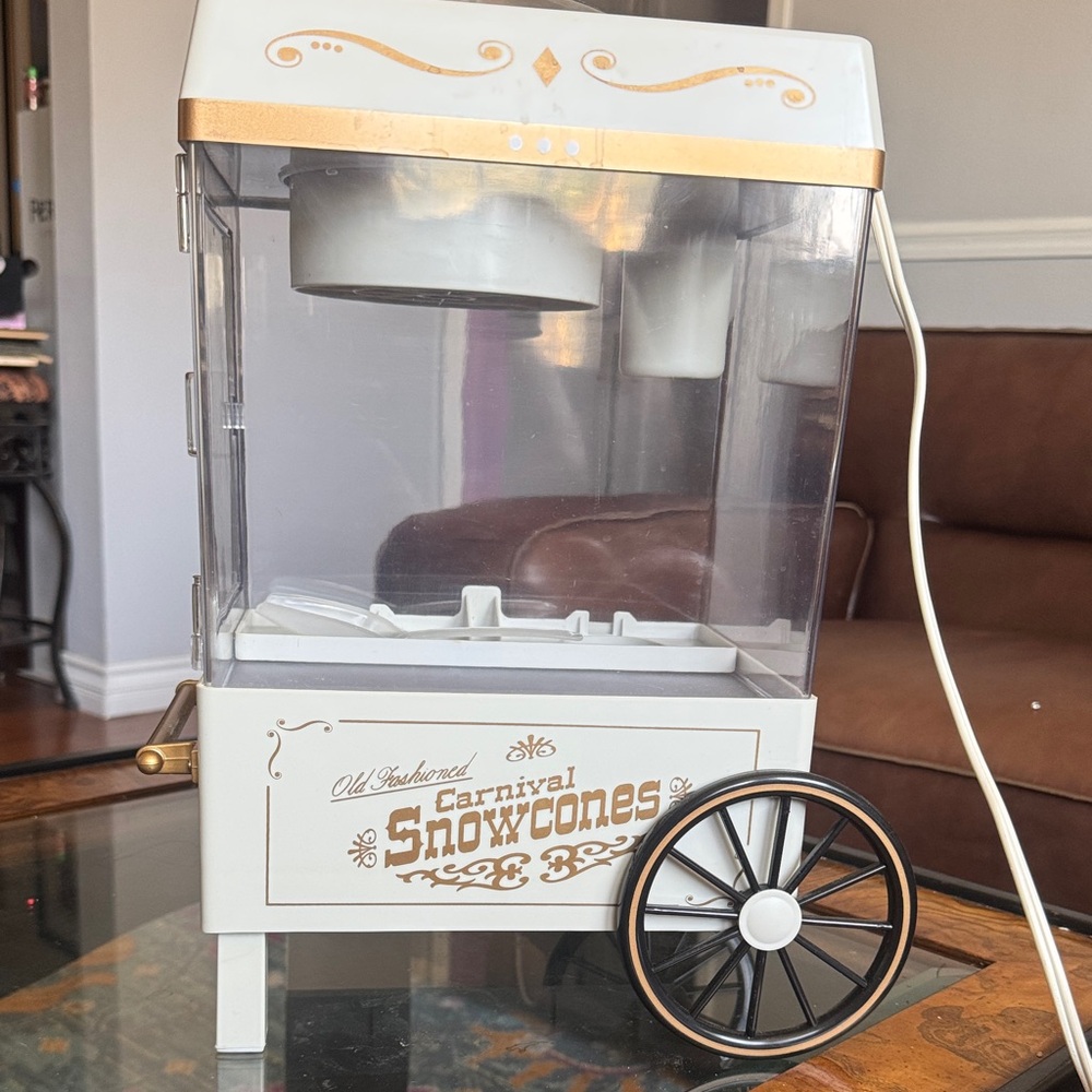 Nostalgia Black and White Snow Cone Cart Wheel